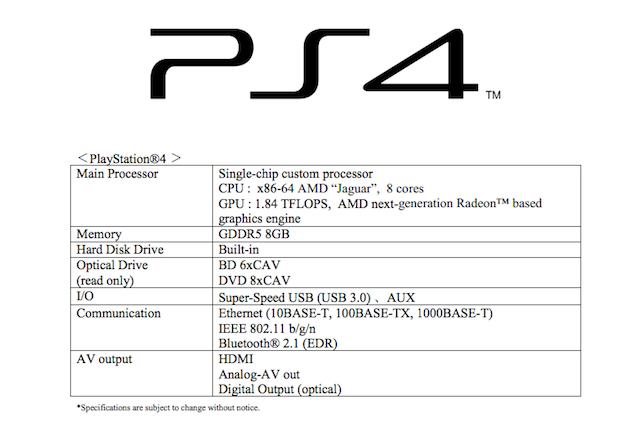 PS4-SPEC