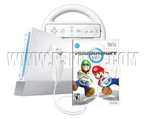 Nintendo-Wii-Mario-Kart-Bundle-Black-White