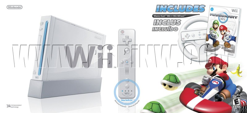 Nintendo-Wii-Mario-Kart-Bundle-Black-White